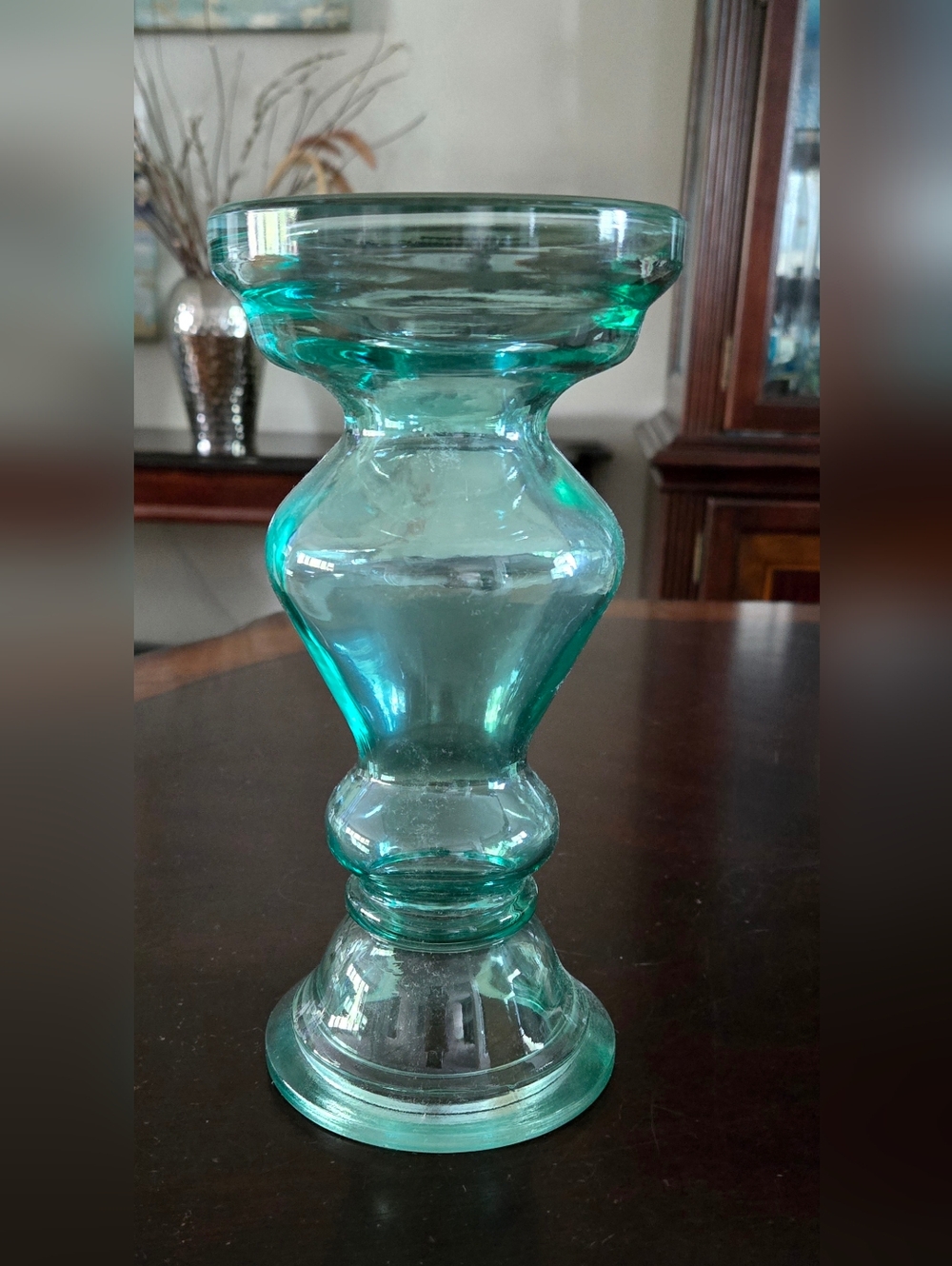 Glass Candleholder Decorative Home Accent NIB